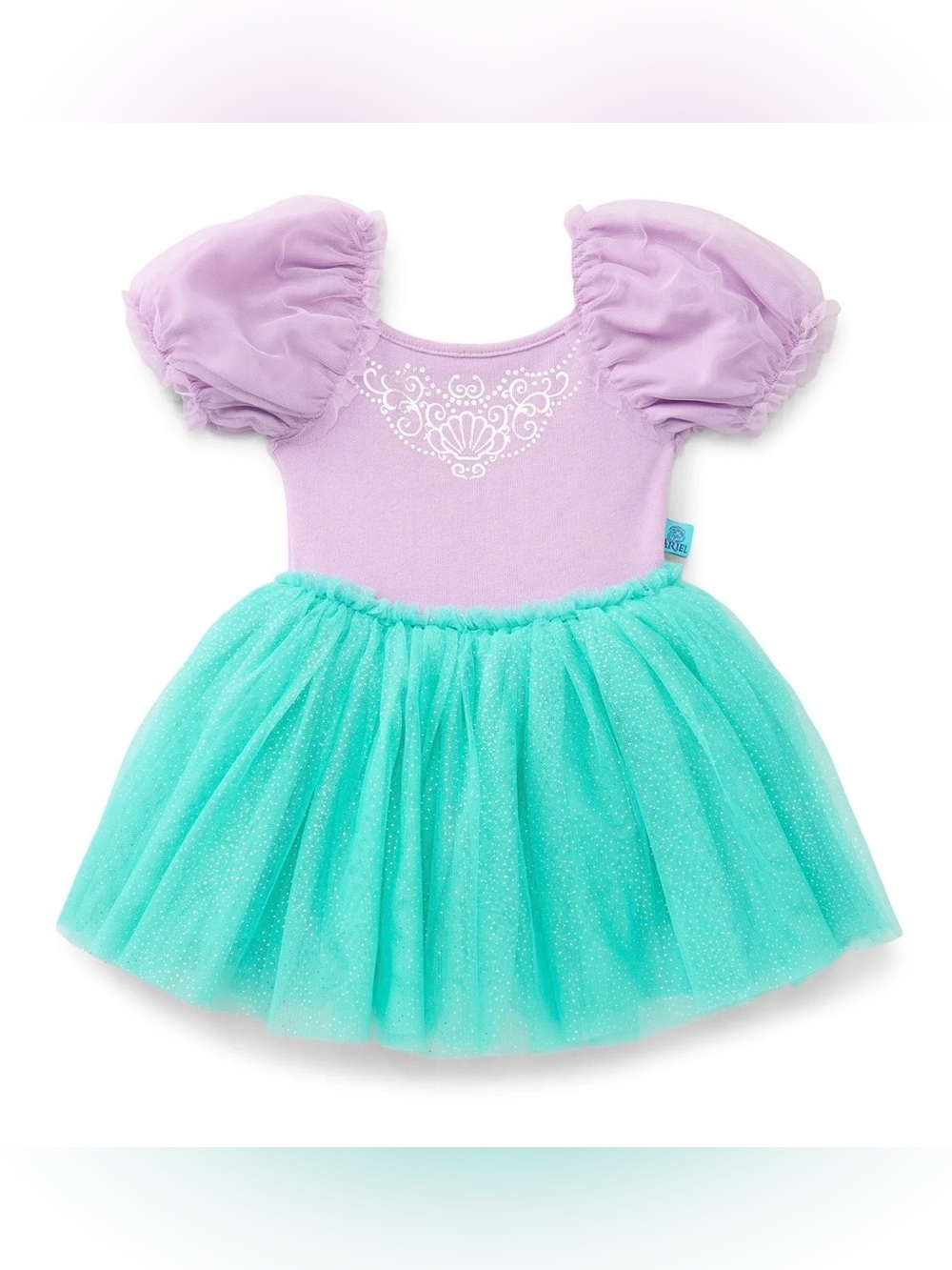 NWT-Disney Princess 12M OR 18M Baby Girl’s Ariel Cosplay Puff Sleeve Tutu Dress